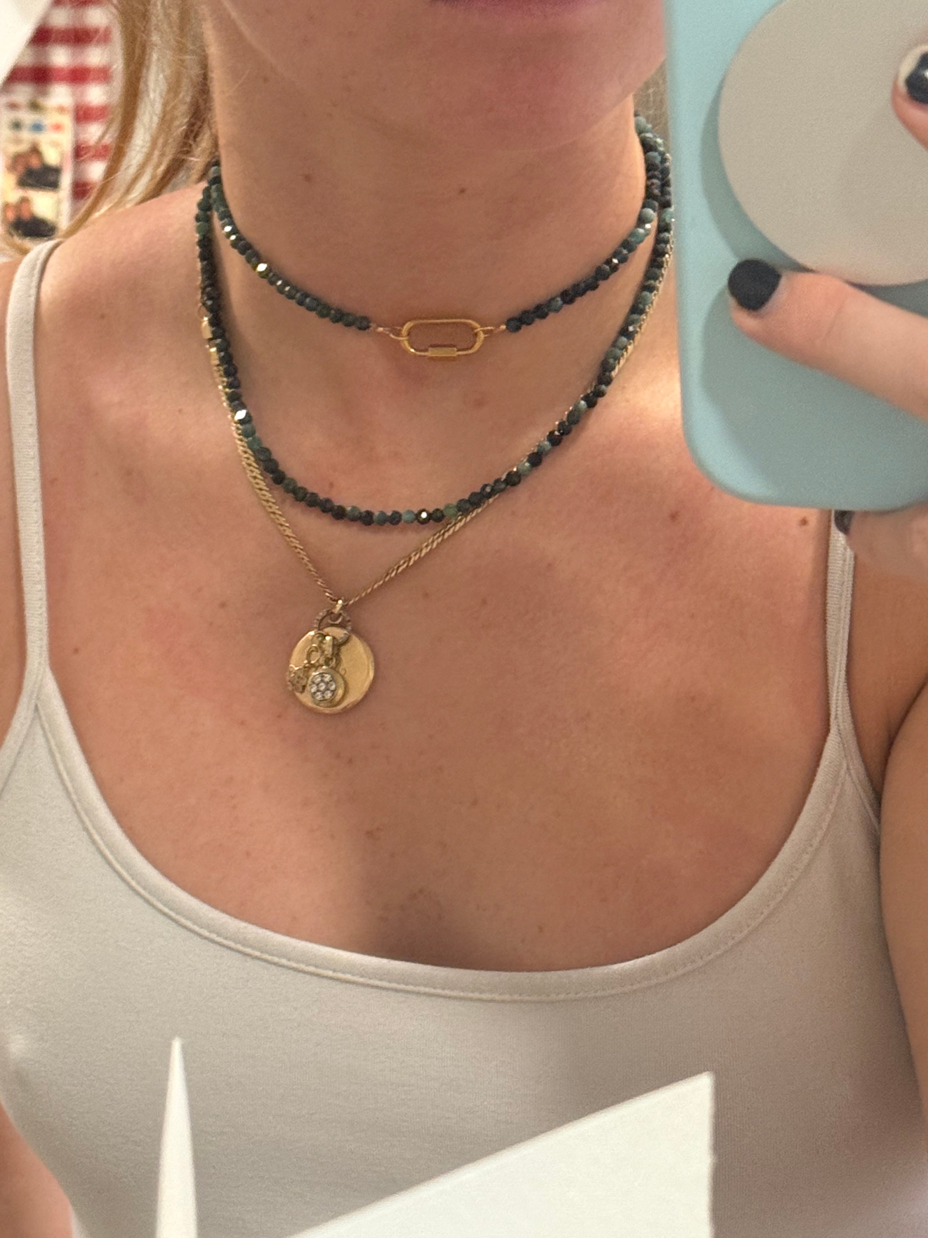 Double-wrap Carabiner Necklace