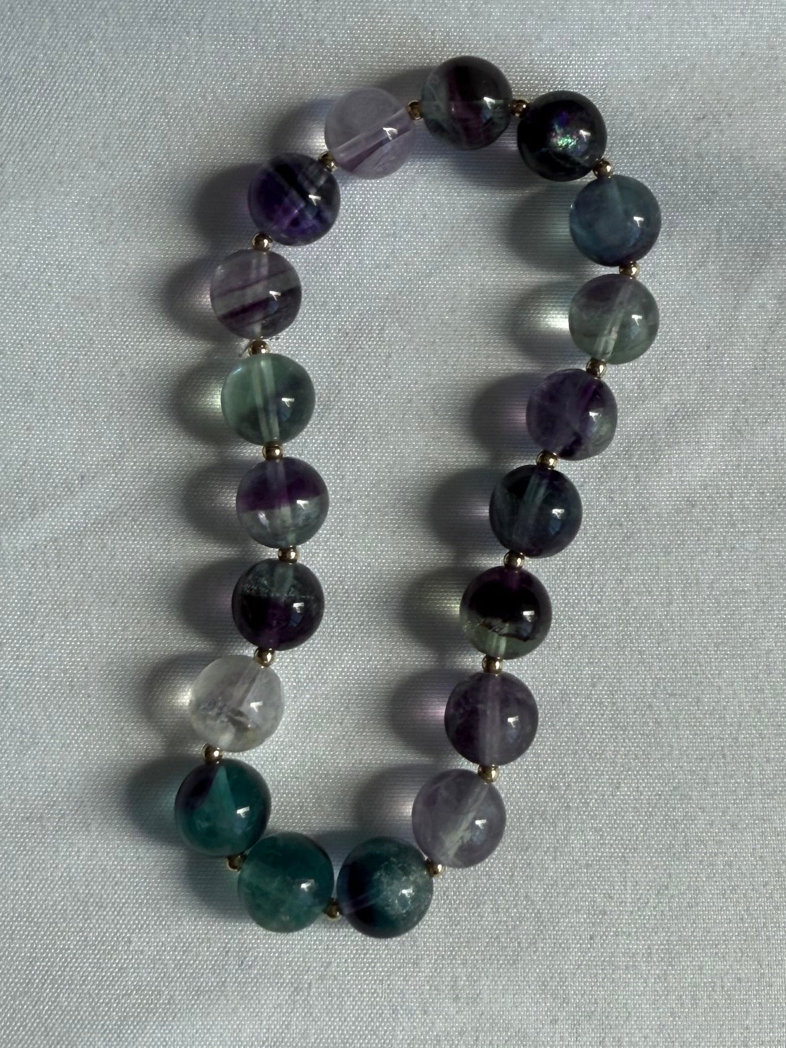 Fluorite beaded bracelet
