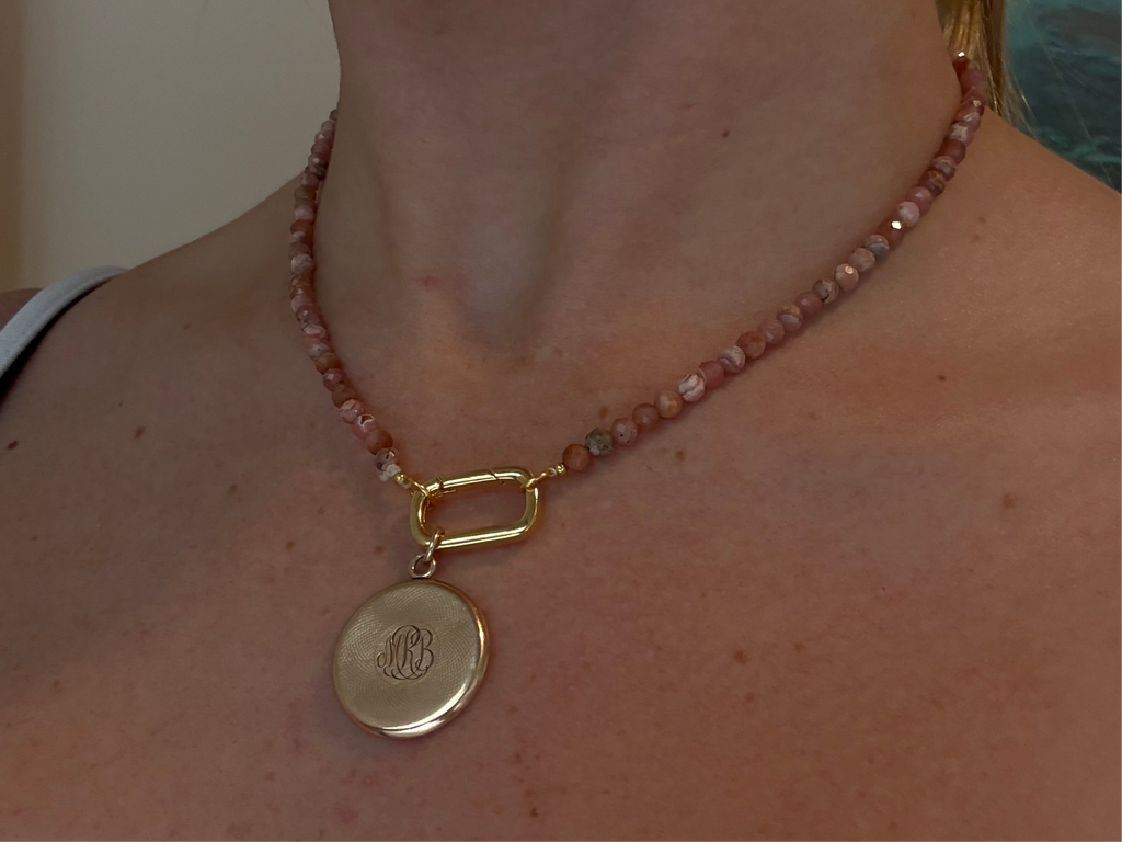 Pink Rhodochrosite Necklace