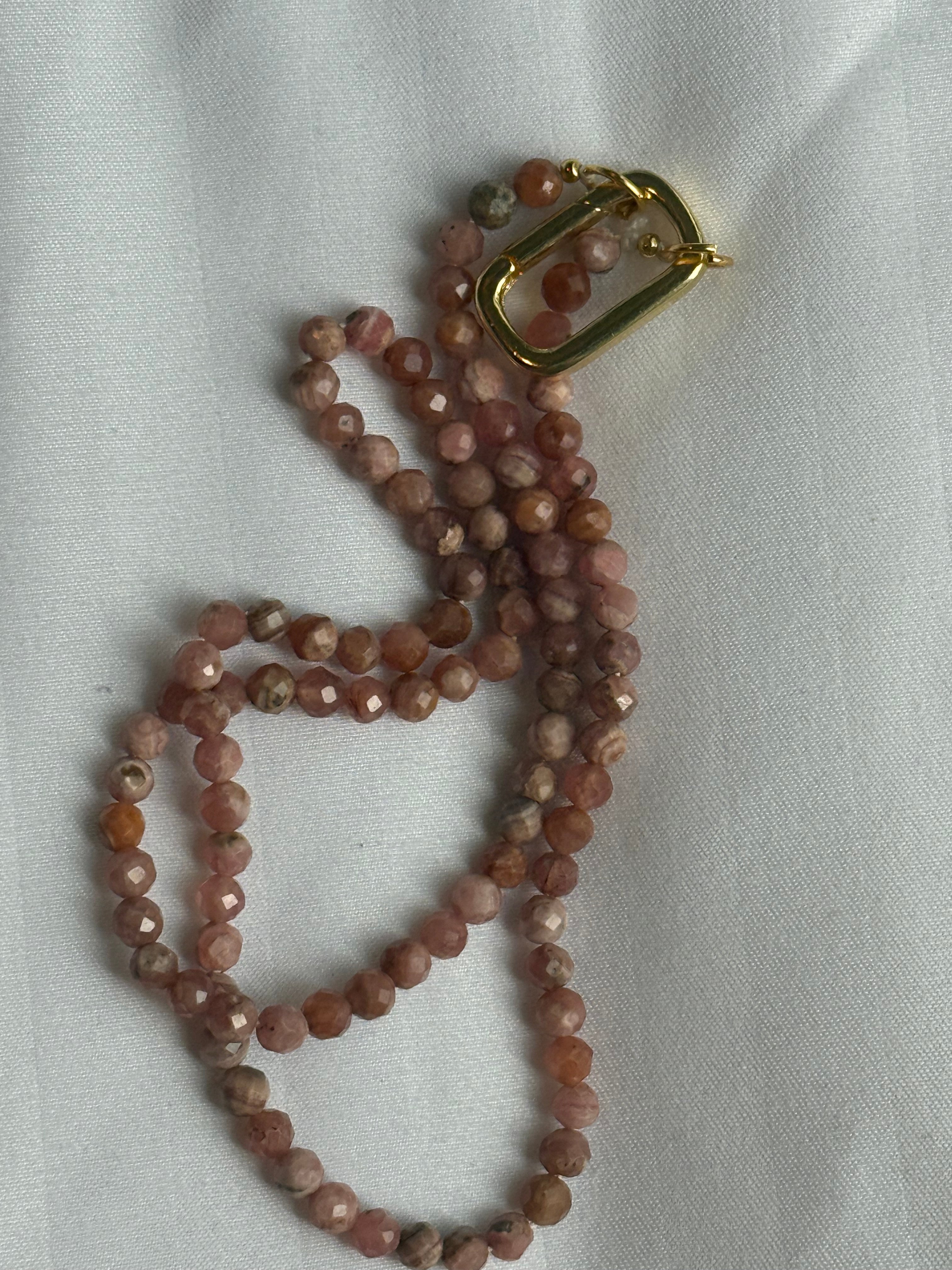 Pink Rhodochrosite Necklace