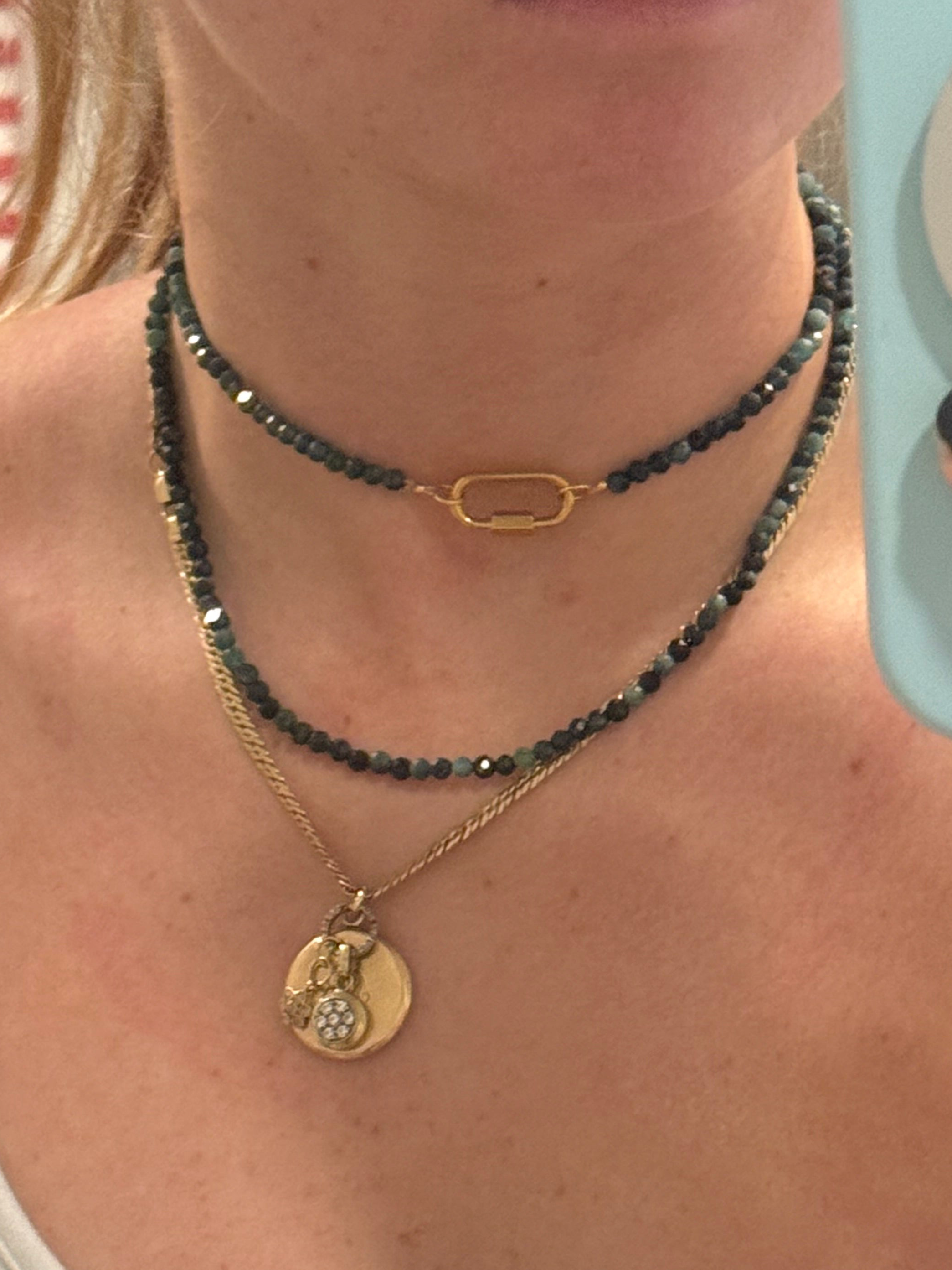 Double-wrap Carabiner Necklace