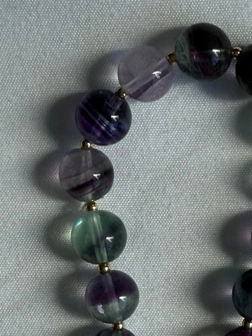 Fluorite beaded bracelet