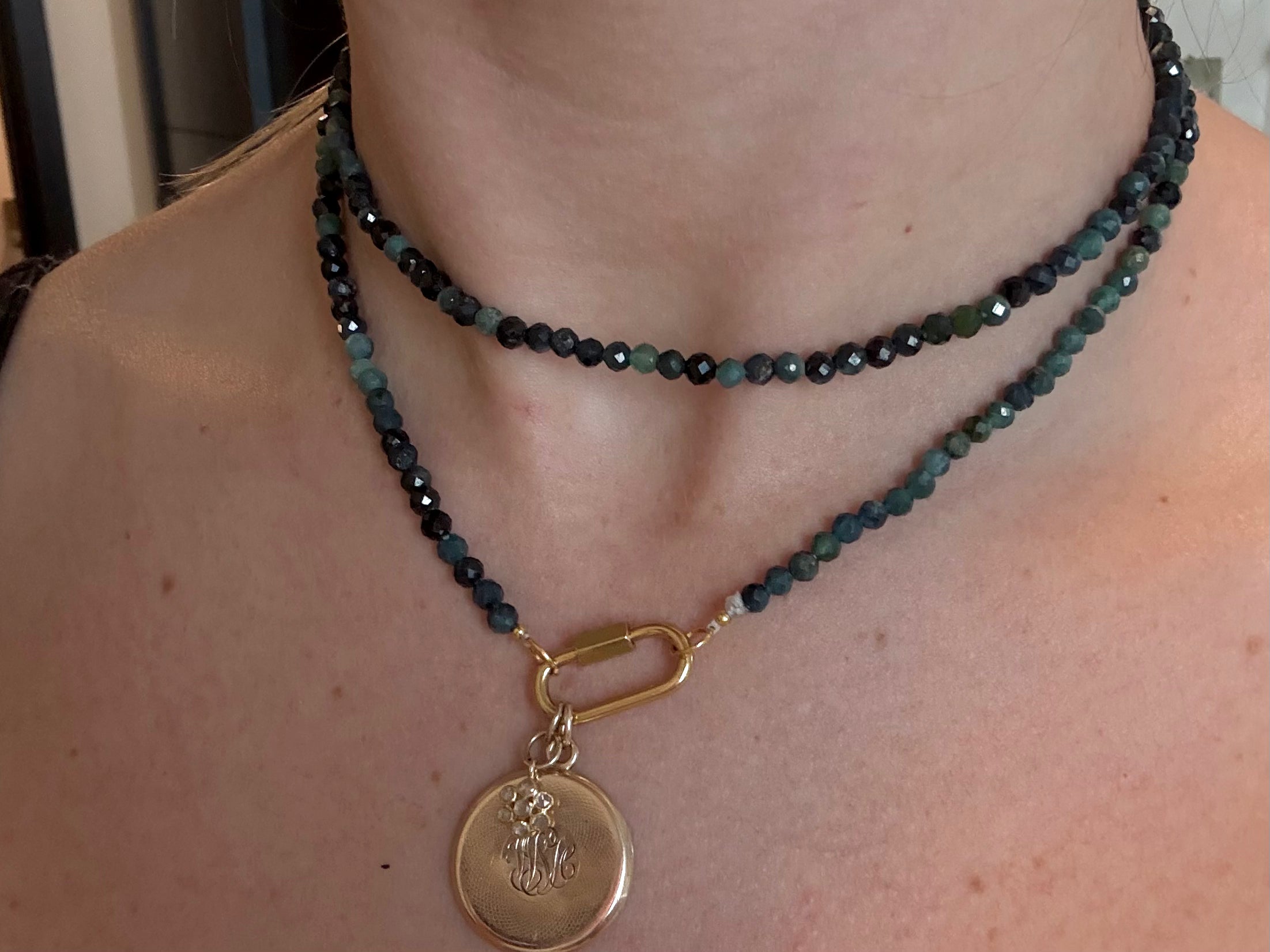 Double-wrap Carabiner Necklace