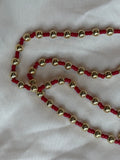 Red and gold beaded necklace
