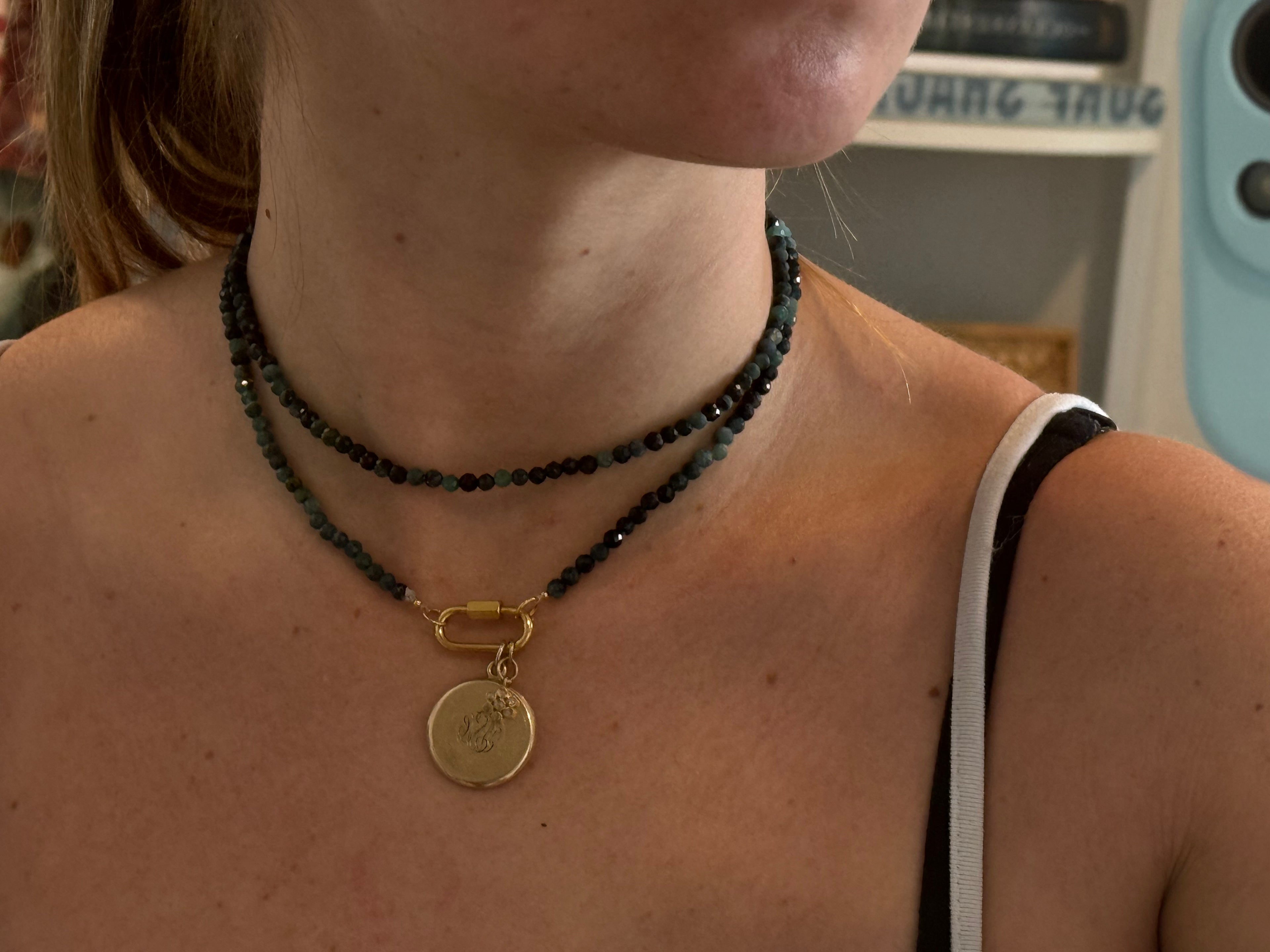 Double-wrap Carabiner Necklace